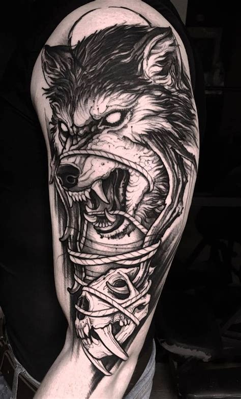 fenrir tattoo|165 FRIGHTENING FENRIR TATTOOS: Meanings,。